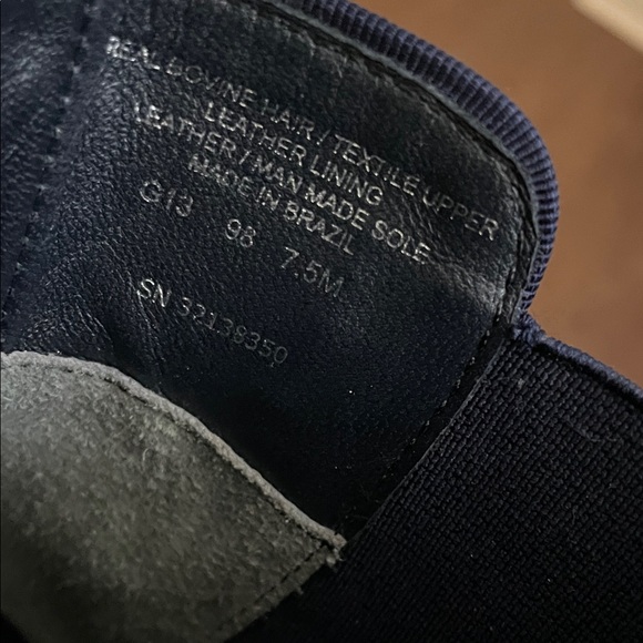 Tory Burch Theodora Navy Heeled Ankle Boots with Gold Dragonfly detail Size 7.5 - Picture 9 of 9